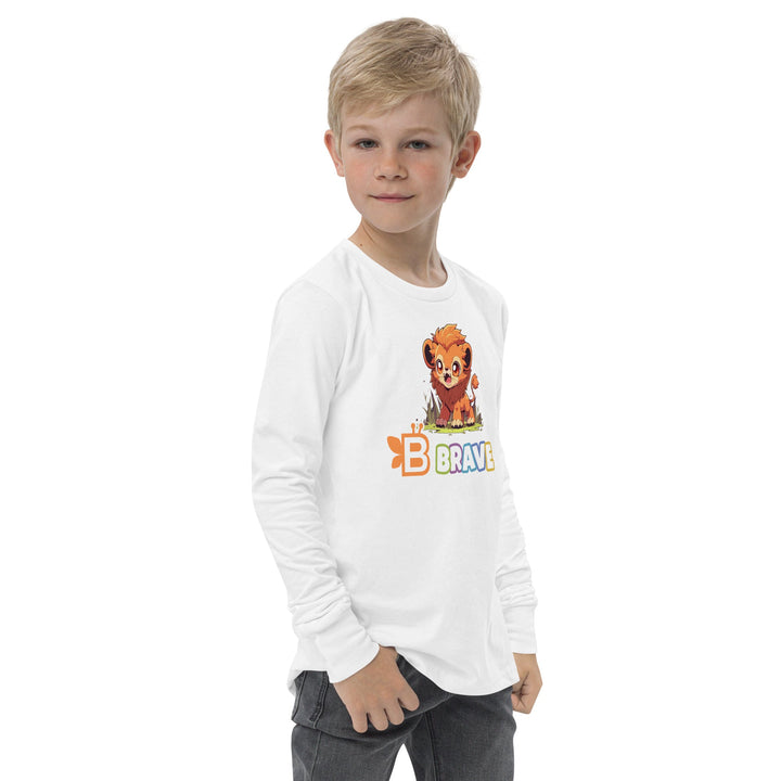 BE Brave Youth Long Sleeve Tee with Lion Design - BE Company LLC