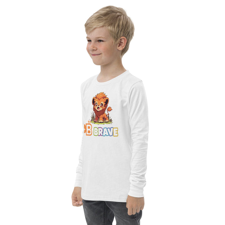 BE Brave Youth Long Sleeve Tee with Lion Design - BE Company LLC