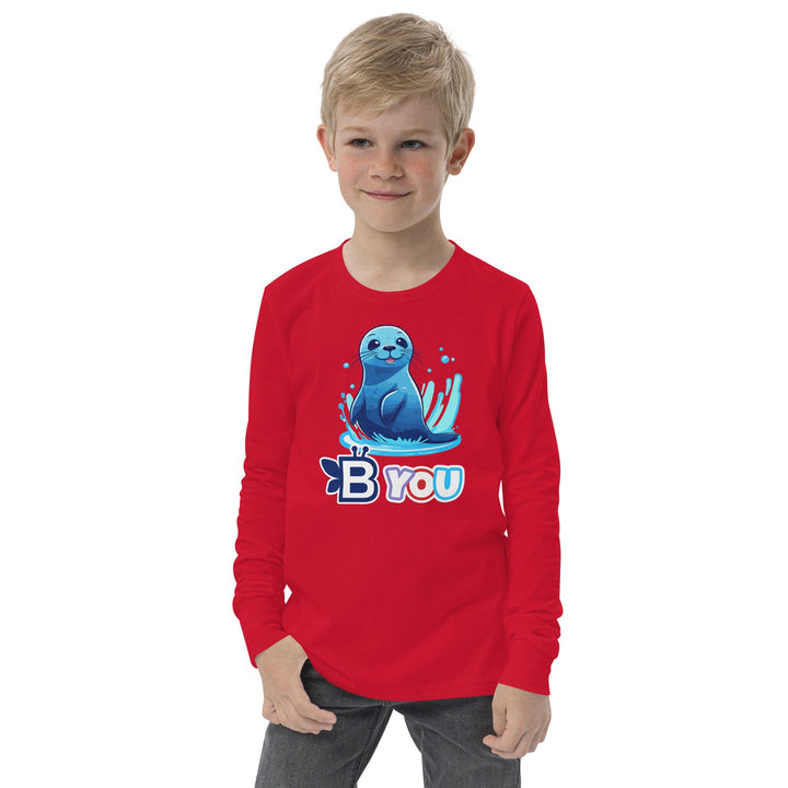 BE You Youth Long Sleeve Tee – Where the Playful Spirit of Sea Lions Meets Comfort and Style! - BE Company LLC