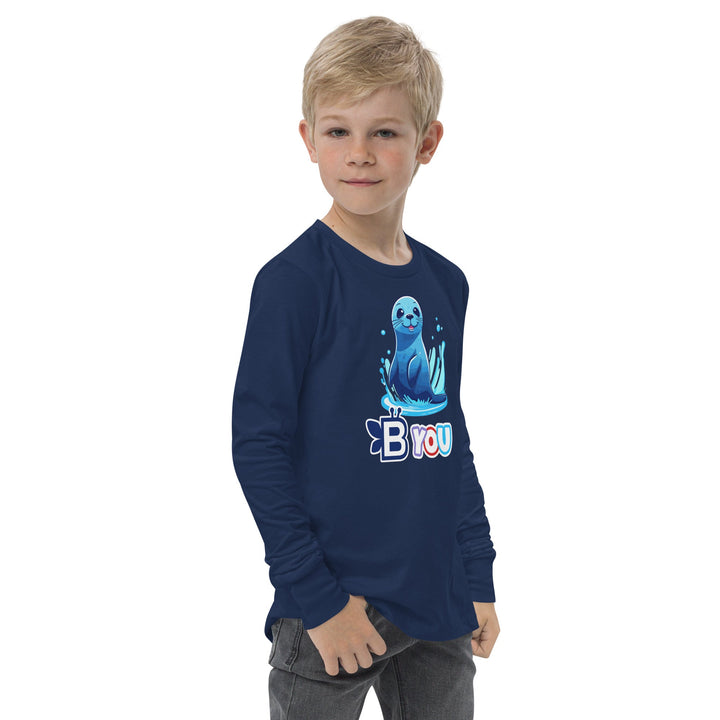 BE You Youth Long Sleeve Tee – Where the Playful Spirit of Sea Lions Meets Comfort and Style! - BE Company LLC