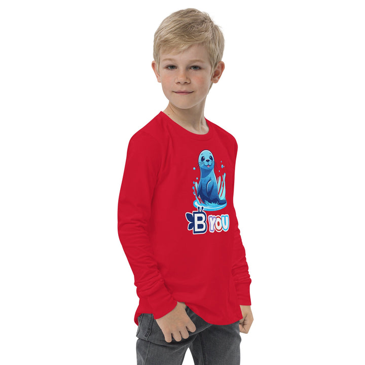 BE You Youth Long Sleeve Tee – Where the Playful Spirit of Sea Lions Meets Comfort and Style! - BE Company LLC