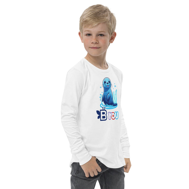 BE You Youth Long Sleeve Tee – Where the Playful Spirit of Sea Lions Meets Comfort and Style! - BE Company LLC