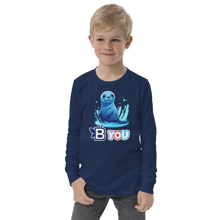 BE You Youth Long Sleeve Tee – Where the Playful Spirit of Sea Lions Meets Comfort and Style! - BE Company LLC