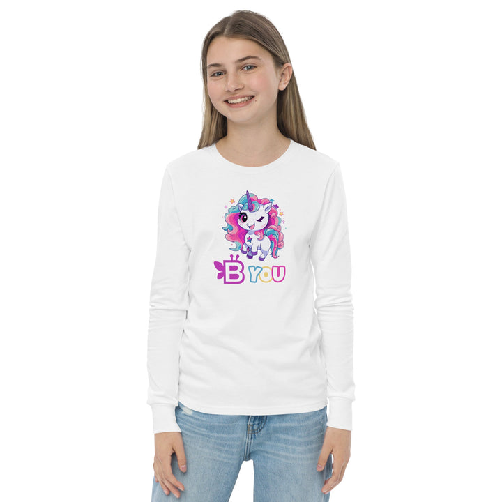 BE You Youth Long Sleeve Tee – Where Unicorn Magic Meets Individuality - BE Company LLC