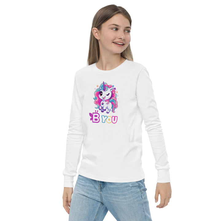 BE You Youth Long Sleeve Tee – Where Unicorn Magic Meets Individuality - BE Company LLC