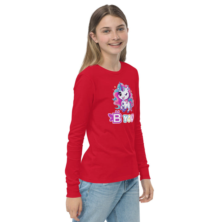 BE You Youth Long Sleeve Tee – Where Unicorn Magic Meets Individuality - BE Company LLC