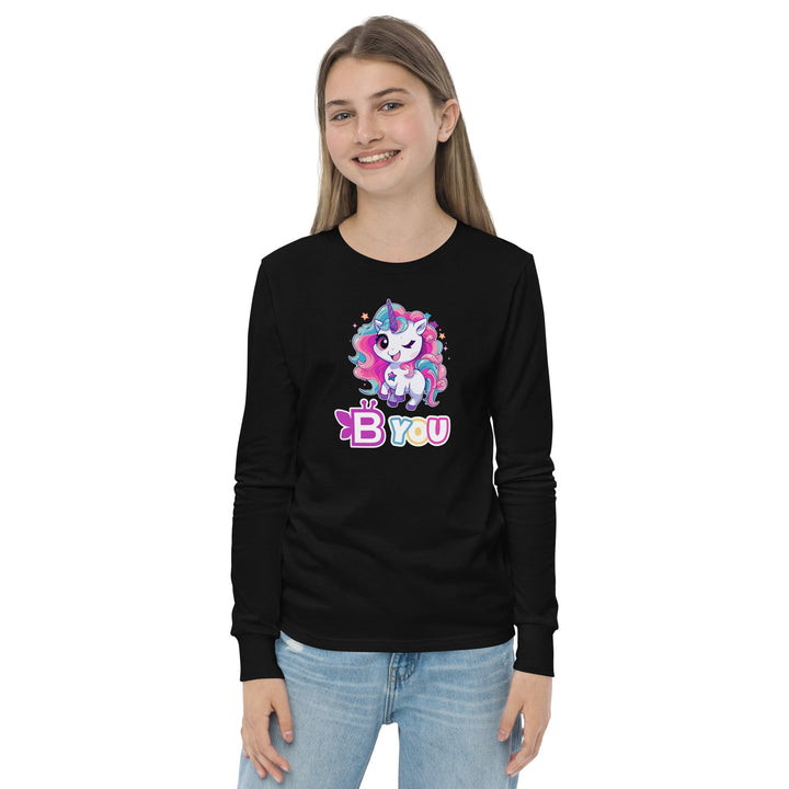 BE You Youth Long Sleeve Tee – Where Unicorn Magic Meets Individuality - BE Company LLC