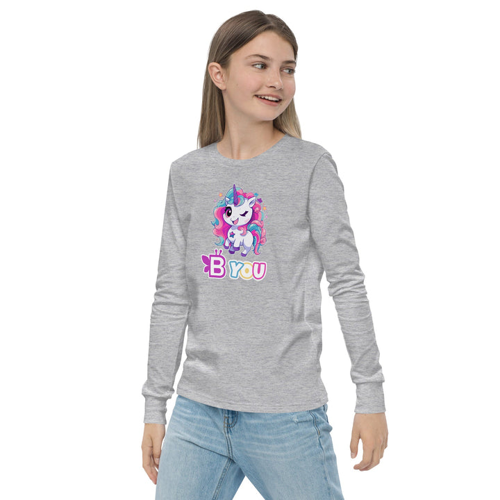 BE You Youth Long Sleeve Tee – Where Unicorn Magic Meets Individuality - BE Company LLC