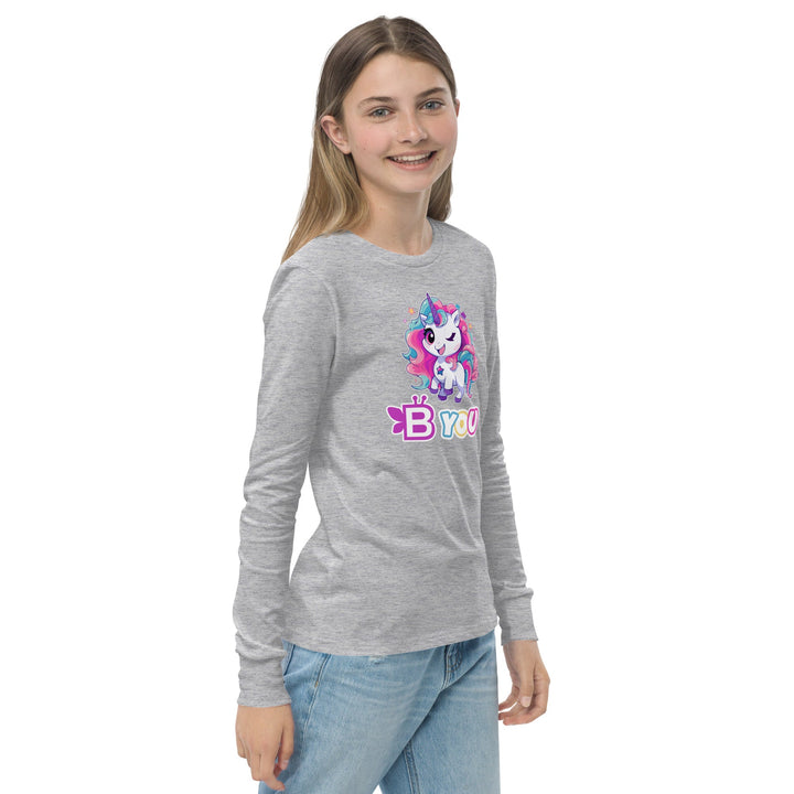 BE You Youth Long Sleeve Tee – Where Unicorn Magic Meets Individuality - BE Company LLC