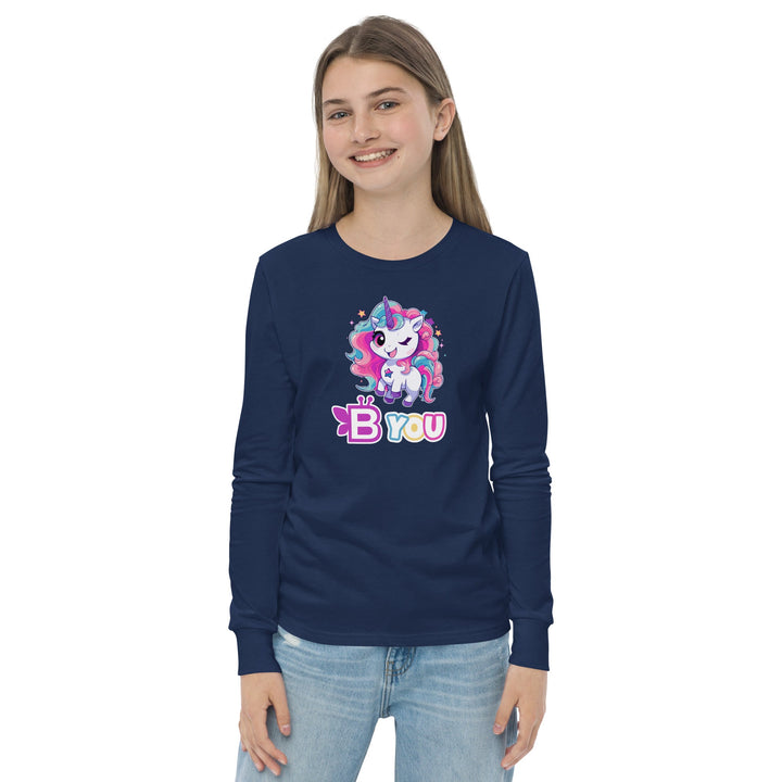 BE You Youth Long Sleeve Tee – Where Unicorn Magic Meets Individuality - BE Company LLC