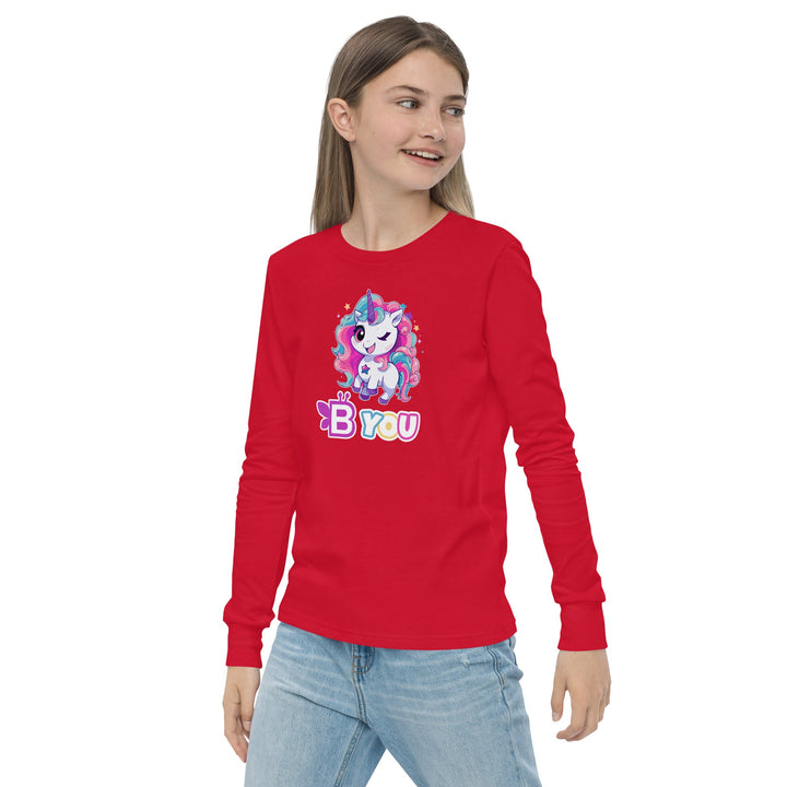 BE You Youth Long Sleeve Tee – Where Unicorn Magic Meets Individuality - BE Company LLC