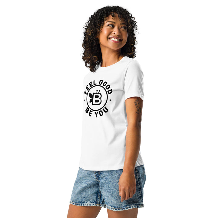 Women's 'Feel Good. Be You.' Relaxed T-Shirt White - BE Company LLC